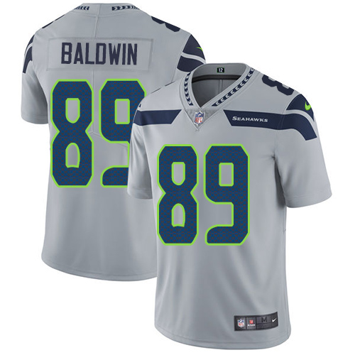 Nike Seahawks #89 Doug Baldwin Grey Alternate Youth Stitched NFL Vapor Untouchable Limited Jersey